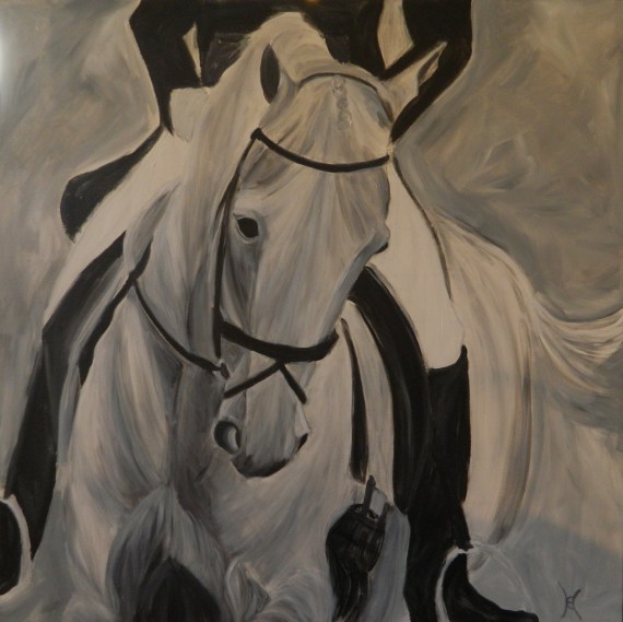 Stella, An acrylic 4X4' Painting by Christine Orcutt on display at Chandler in Randolph